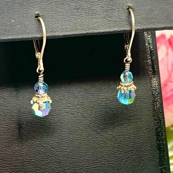 VINTAGE⚜️STERLING SILVER Austrian Crystal Necklace, Bracelet & Earrings Set - Picture 8 of 13